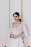 White Anarkali with Sharara - Kavvach 