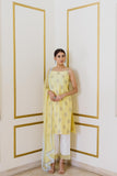 Yellow and White Suit Set - Kavvach 