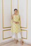 Yellow and White Suit Set - Kavvach 