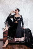 Embroidered Black Anarkali Suit set - Kavvach 