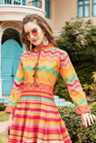 Rainbow Patola Anarkali Suit - Kavvach 
