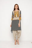 Printed Kurta with Mirror work Set - Kavvach 