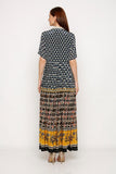 Embroidered Pleated Dress - Kavvach 