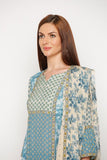 Blue Printed Kurta and Palazzo Set - Kavvach 