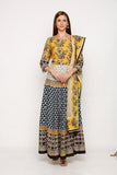 Printed Chanderi Anarkali Set - Kavvach 