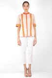 Geometric Square Cut Shirt with Tulip Pants - Kavvach 