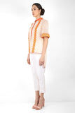 Geometric Square Cut Shirt with Tulip Pants - Kavvach 