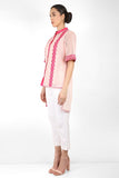 Geometric Square Cut Shirt with Tulip Pants - Kavvach 