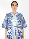 Striped Tulip Long Jacket - Kavvach 