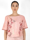 Marble Print Square Cut Blouse - Kavvach 