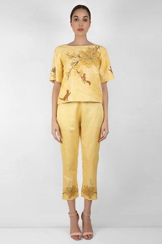 Marble Print Square Cut Blouse - Kavvach 