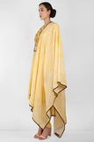 Summer Garden Tunic with Marble Print Dupatta - Kavvach 