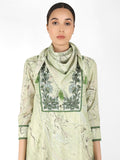 Summer Garden High Low Shirt with Scarf - Kavvach 