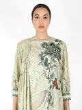 Marble Print Summer Garden Drape Tunic - Kavvach 
