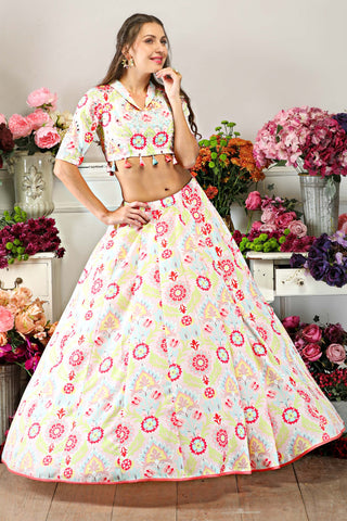 Printed Crepe Lehenga