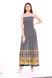 Printed Smocking Jumpsuit with Organza Jacket - Kavvach 