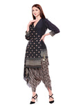 Overlap Printed Top with Dhoti Pants - Kavvach 