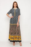 Embroidered Pleated Dress - Kavvach 