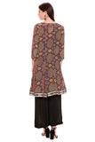 Printed Short Anarkali with Pant - Kavvach 