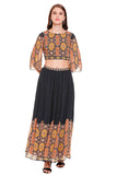 Printed Top and Skirt - Kavvach 