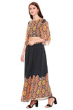 Printed Top and Skirt - Kavvach 
