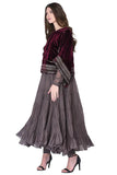 Dark grey anarkali set - Kavvach 