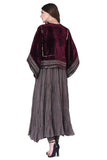 Dark grey anarkali set - Kavvach 
