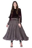 Dark grey anarkali set - Kavvach 