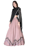 Pink Embroidered Lehenga - Kavvach 