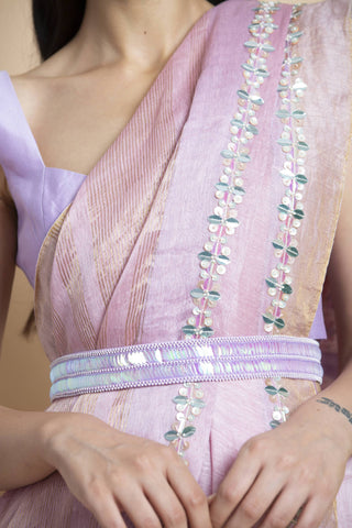 Lavender Embroidered Belt - Kavvach 