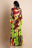 Printed And Embroidered Dress In Cotton Silk - Kavvach 