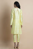 Lime Yellow Hand Embroidered Tunic - Kavvach 