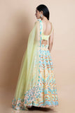 Printed and embroidered lehenga set - Kavvach 