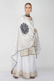 White Chanderi Sharara Set - Kavvach 