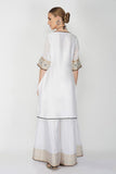 White Chanderi Sharara Set - Kavvach 