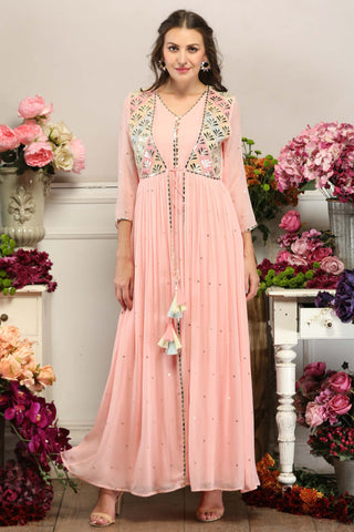 Long Dress With Jacket and Straight Pants