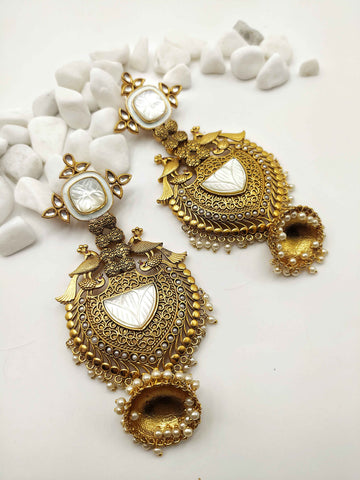 White Bird Earrings by Yuvaan Jewels - Kavvach 