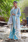 Sky Blue Banarsi Booti Embroidered Suit - Kavvach 