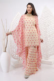 Ikka Print Sharara with Cape Dupatta and Belt