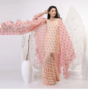 Ikka Print Sharara with Cape Dupatta and Belt