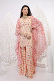Ikka Print Sharara with Cape Dupatta and Belt