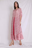 Ruffle Cape with Dhoti Pants