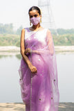 Pastel Lilac Saree Drape Gown - Kavvach 