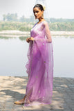 Pastel Lilac Saree Drape Gown - Kavvach 