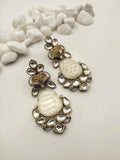 White Drop Earrings For Women by Yuvaan Jewels - Kavvach 